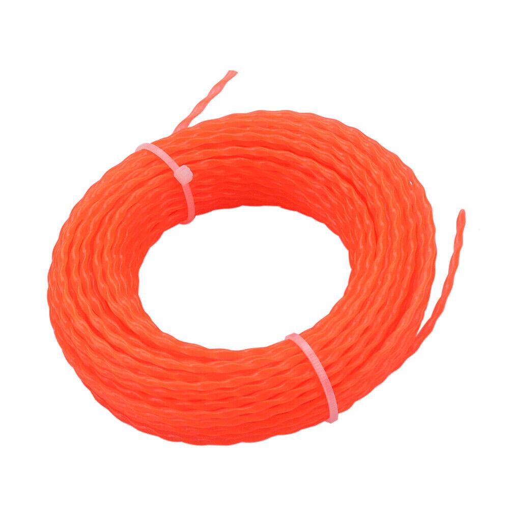 .095" x 15M 2.4mm Commercial Round Twist String Trimmer Line Grass Weedeater New