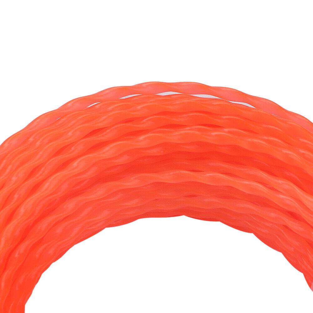 .095" x 15M 2.4mm Commercial Round Twist String Trimmer Line Grass Weedeater New