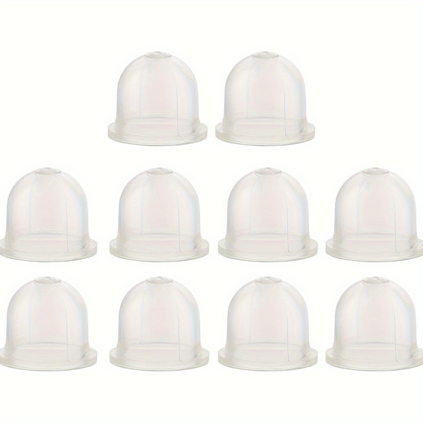 10PCS Premium Primer Bulbs - Universal Fit for Walbro HDA Series Carburetors - High-Visibility Clear 22mm Silicone Design - Durable Small Engine Replacement Parts for Hassle-Free Quick Starts