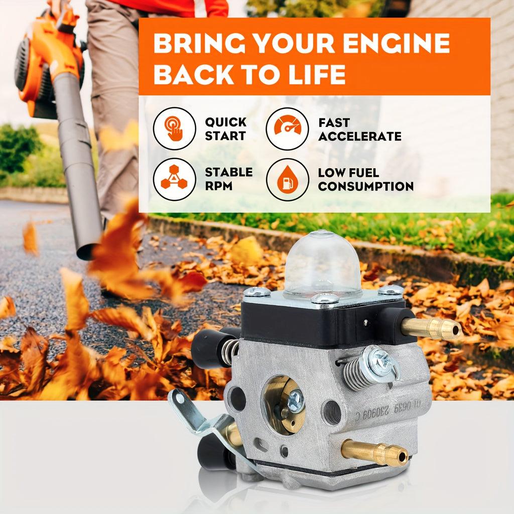 120 0606 High-Performance Carburetor Kit by - Compatible with Stihl BG45 BG46 BG55 BG65 BG85 SH55 SH85 Leaf Blowers - Gasoline-Powered, Easy Installation, and Improved Engine Efficiency