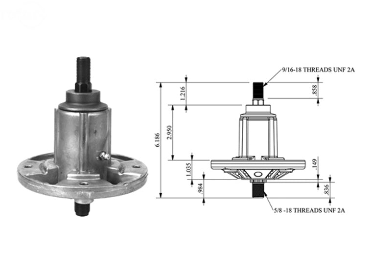 Rotary 12495 GY21099 Fits John Deere Spindle Assembly