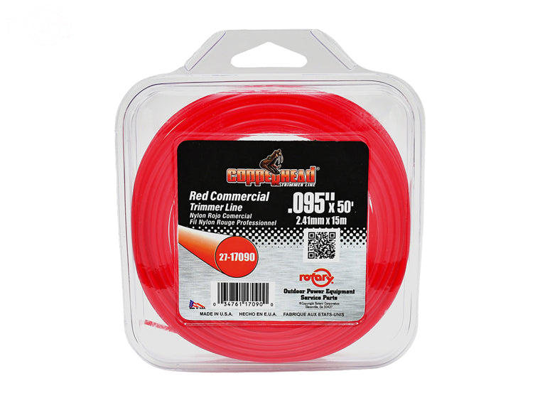 17090 Rotary Trimmer Line .095 X 40' Loop Red