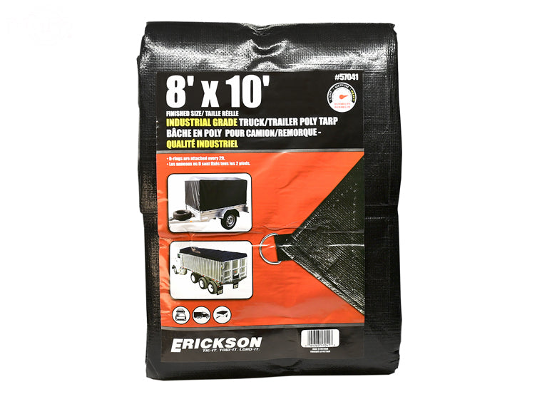 Rotary 17412 57041 Erickson Industrial Grade Tarp 8' X 10' Black