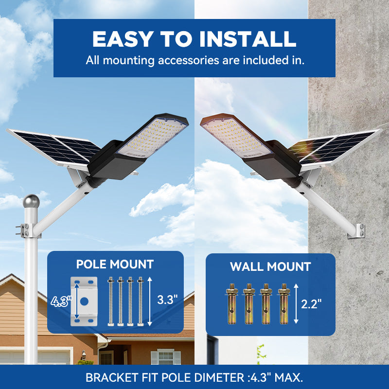 1200W 1500W Solar Parking lot Light -40000lumens