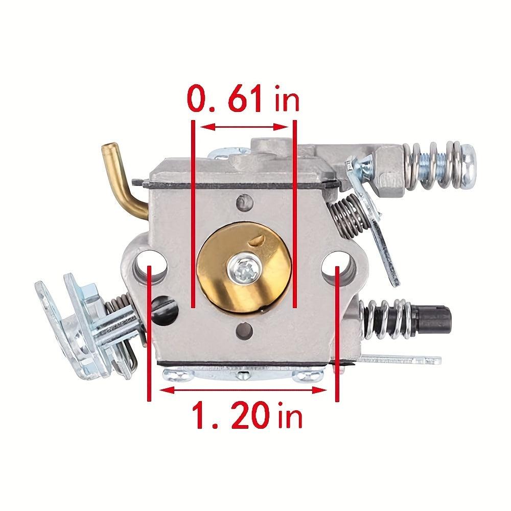 1pc Carburetor Kit Replacement For Husqvarna 41 36 136 Craftsman 358352660 Poulan 2750 Gas Chainsaws With Fuel Filter, Spark Plug, Primer Bulb, Gaskets, 0.61" Shaft