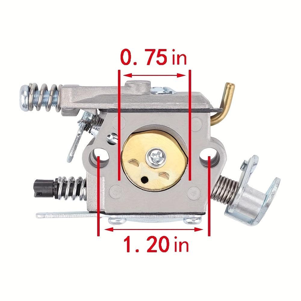 1pc Carburetor Kit Replacement For Husqvarna 41 36 136 Craftsman 358352660 Poulan 2750 Gas Chainsaws With Fuel Filter, Spark Plug, Primer Bulb, Gaskets, 0.61" Shaft