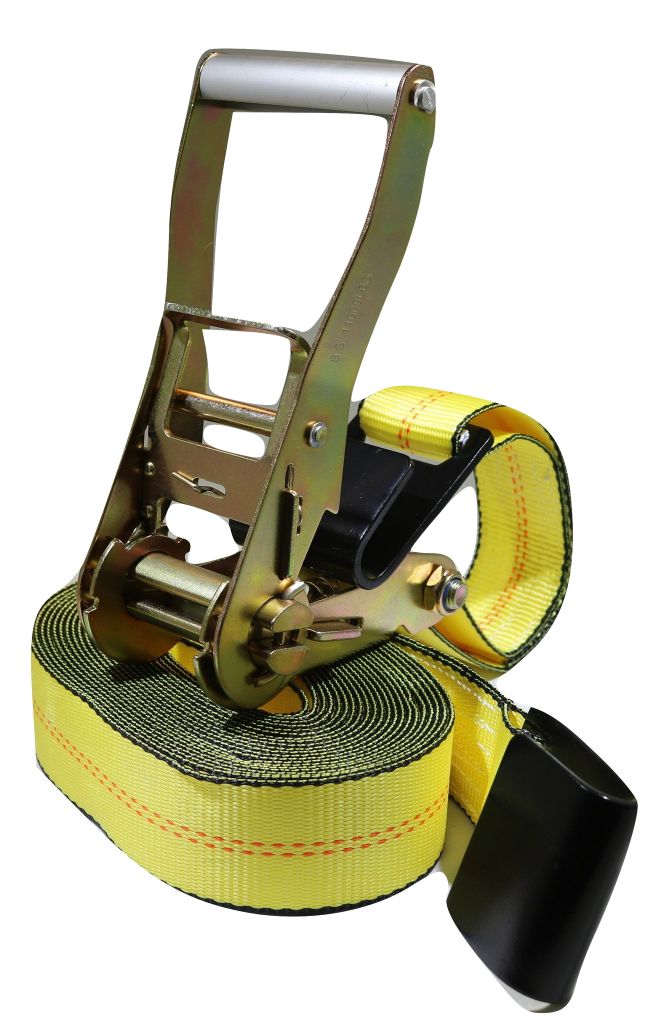 2" Heavy Duty Flatbed Ratchet Strap w/ Flat Hooks