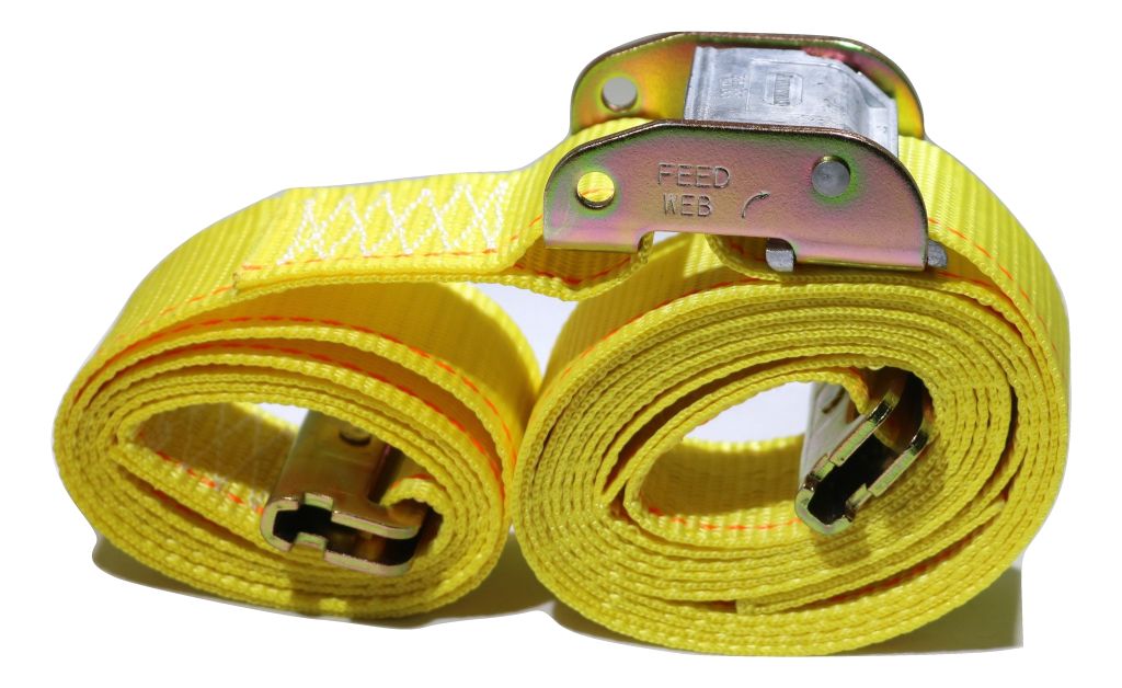 2" x 12 Ft Interior Van Cam Buckle E-Track Strap w/ Spring E Fittings | 4 PACK