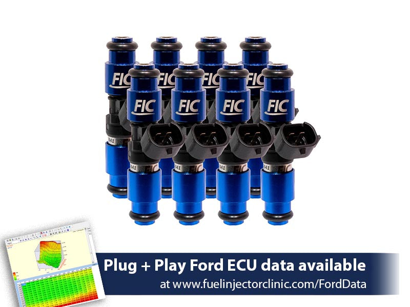 2150cc FIC Fuel Injector Clinic Injector Set for Mustang GT (2005+)/GT350 (2015-2016)/ Boss 302 (2012-2013)/Cobra (1999-2004) (High-Z) (is403-2150h)
