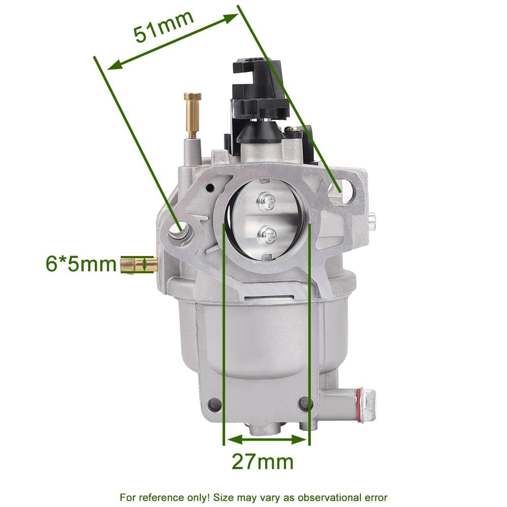 Hipa Carburetor Fit GENERAC GP7500E GP5500 GP6500 GP6500E 8125 Watt Gas Powered Portable Generator # Replace 0J58620157 0G8442D110