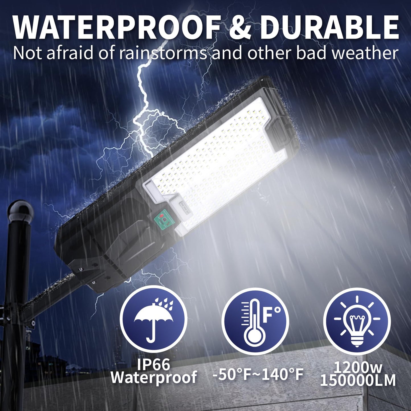 200W All in one solar Parking Lot Lights -30,000 lumens