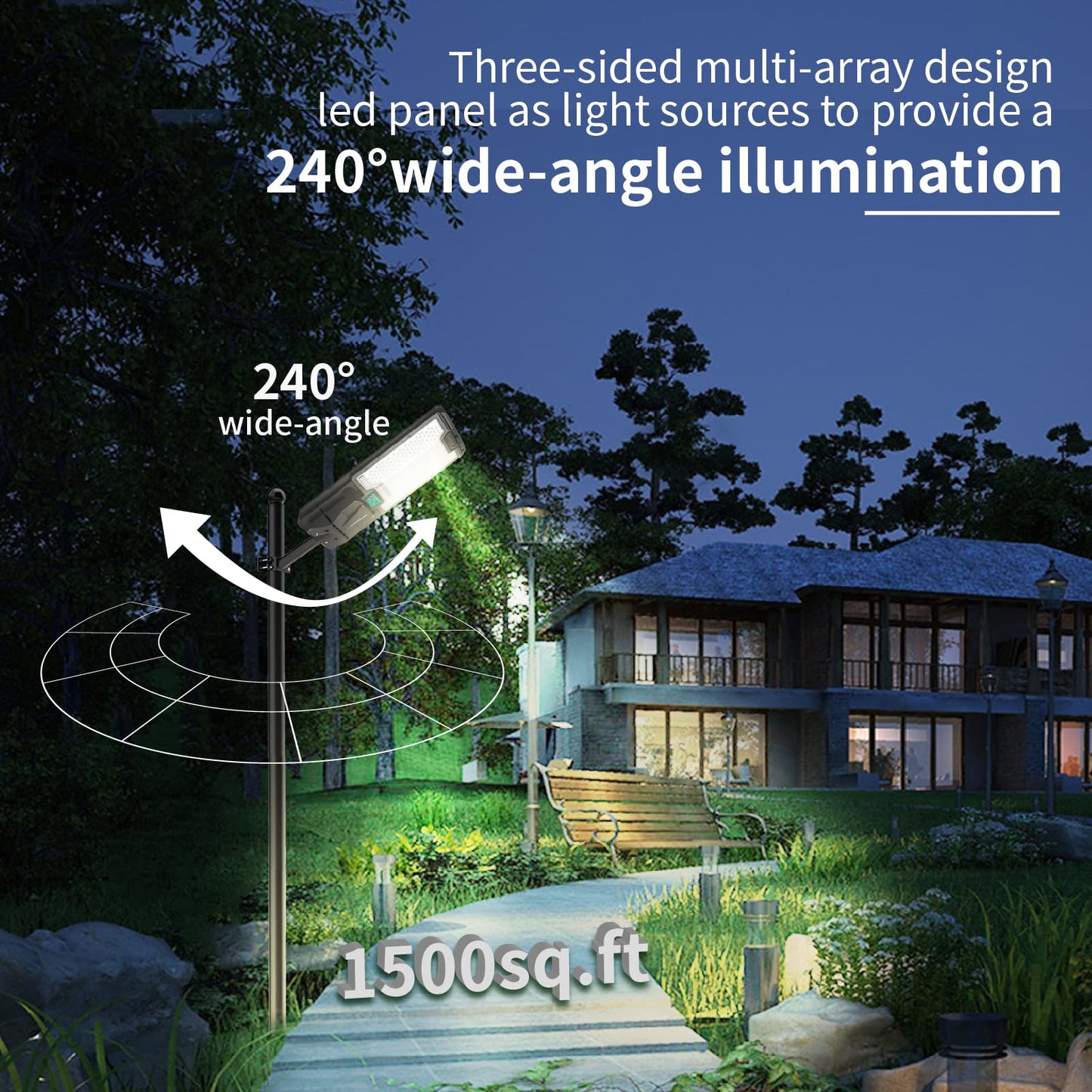 200W All in one solar Parking Lot Lights -30,000 lumens