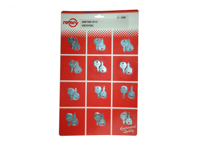 2938 Rotary Ignition Key Carded