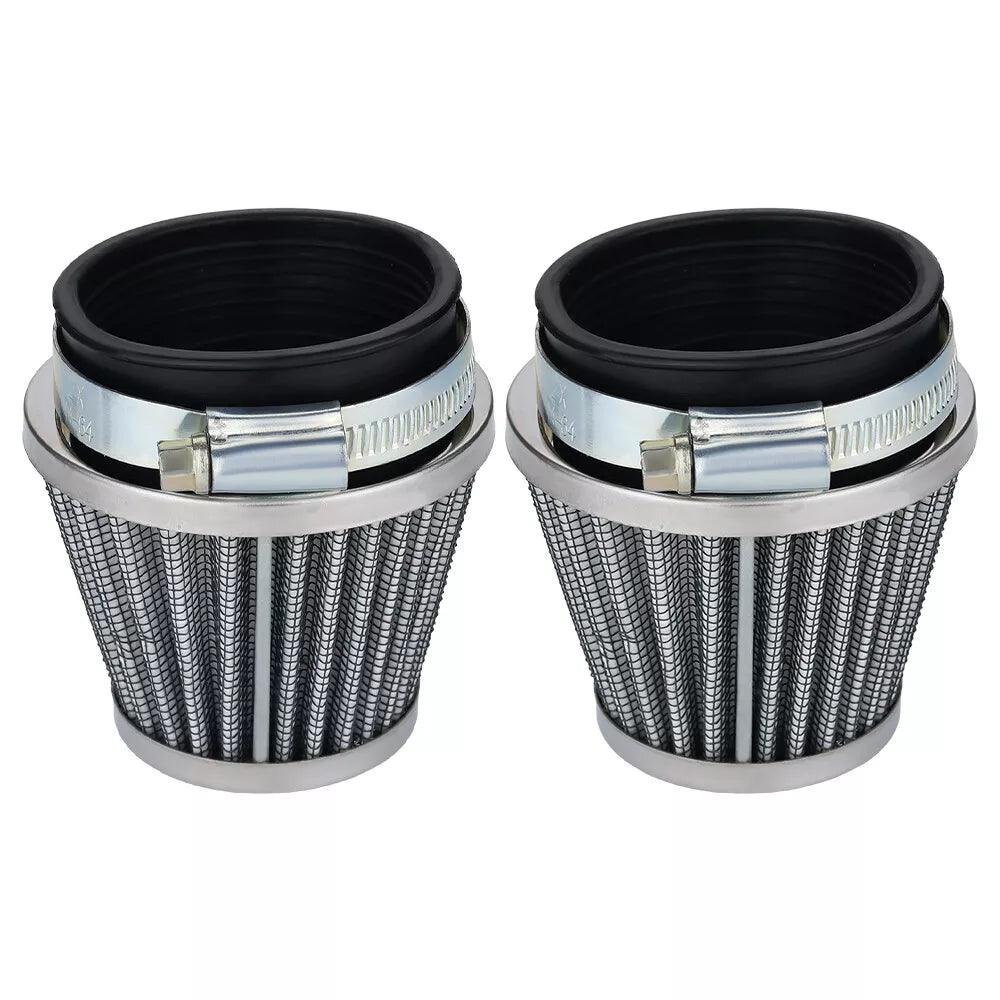 2pcs 54mm Air Filters Chrome Cone for Suzuki GS1000 GS750 GT550 GS700 GS850 Kawasaki Yamaha Honda