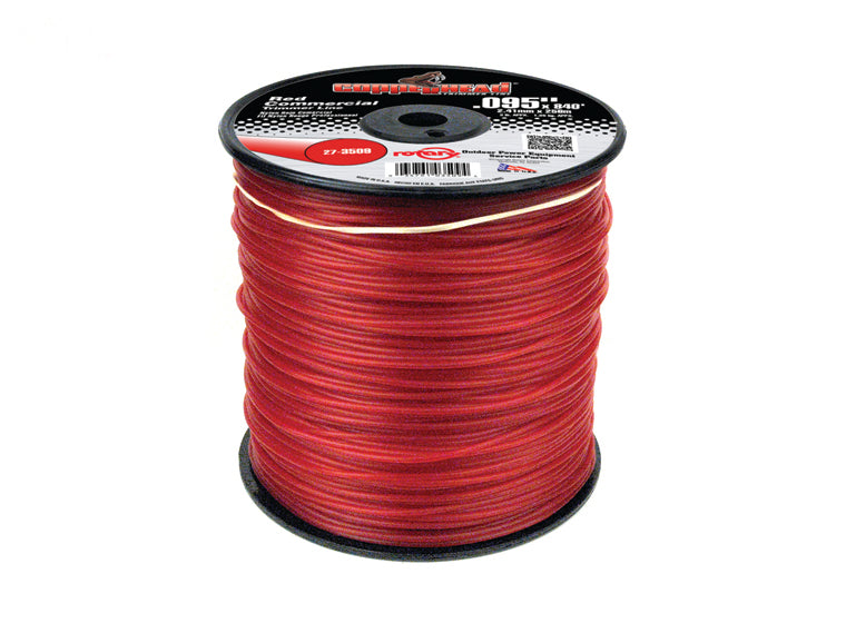 3509 Rotary Trimmer Line .095 3Lb Spool Red Commercial