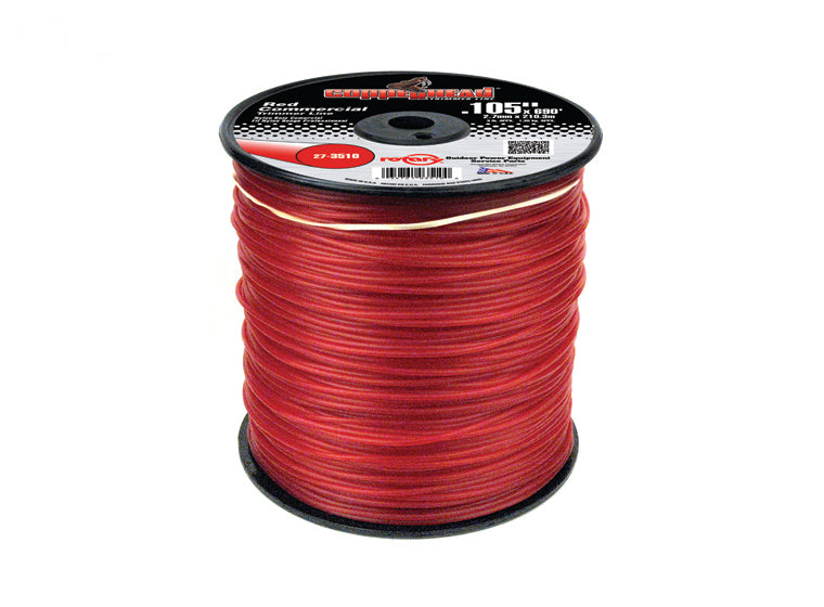 3510 Rotary Trimmer Line .105 3Lb Spool Red Commercial
