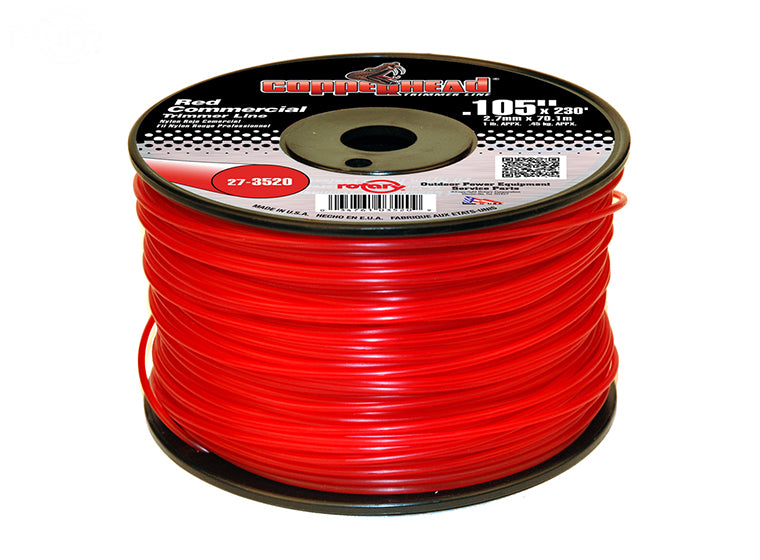3520 Rotary Trimmer Line .105 1Lb Spool Red Commercial