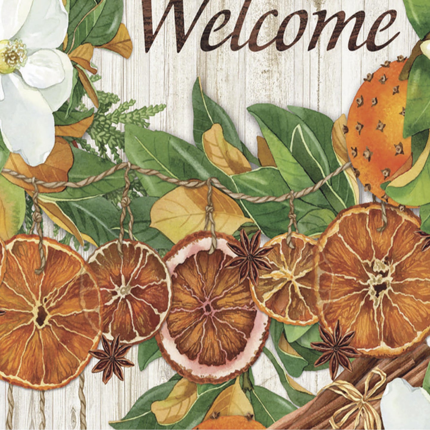 Welcome Fall Moire Garden Flag