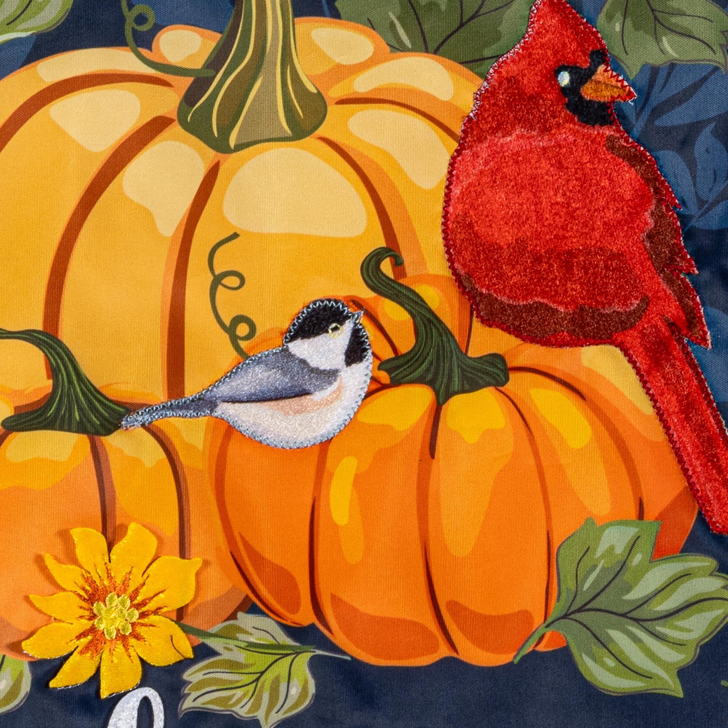 Welcome Friends of Fall Applique Garden Flag
