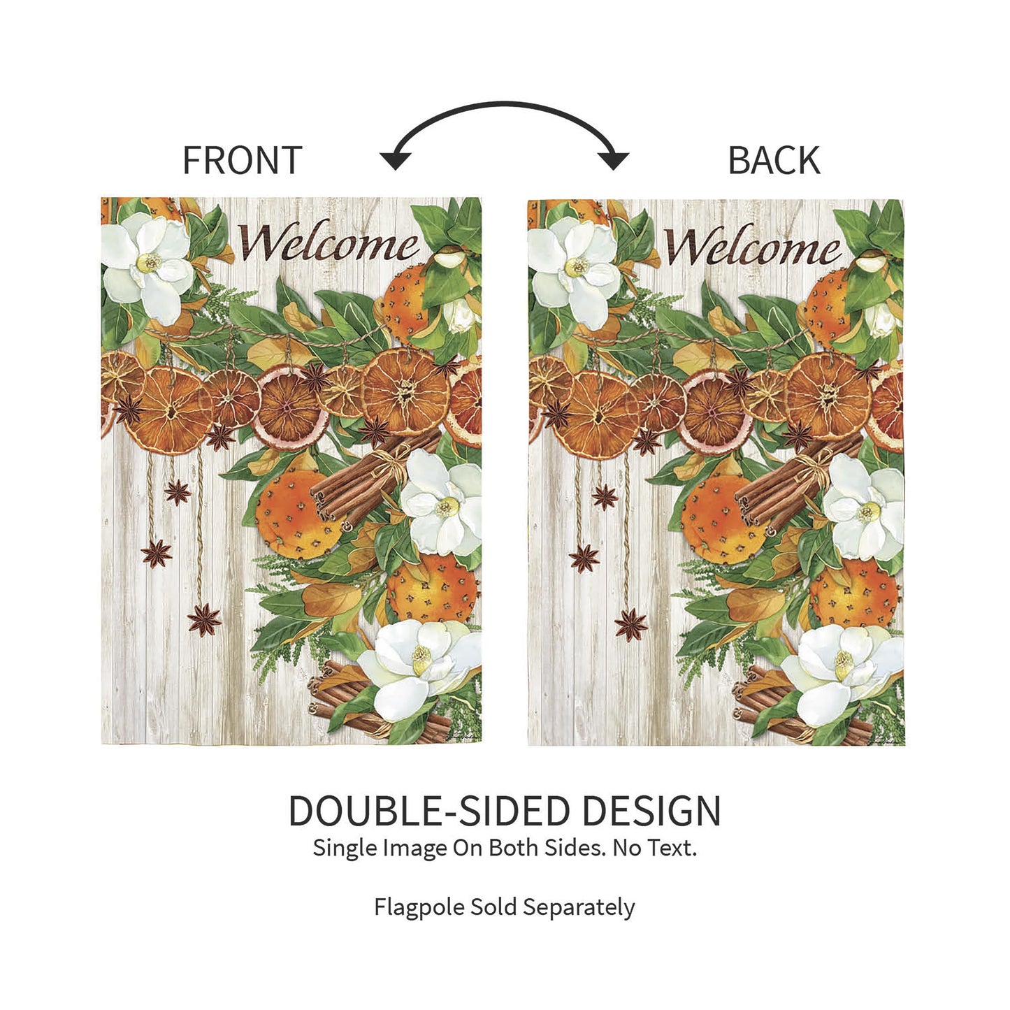 Welcome Fall Moire Garden Flag