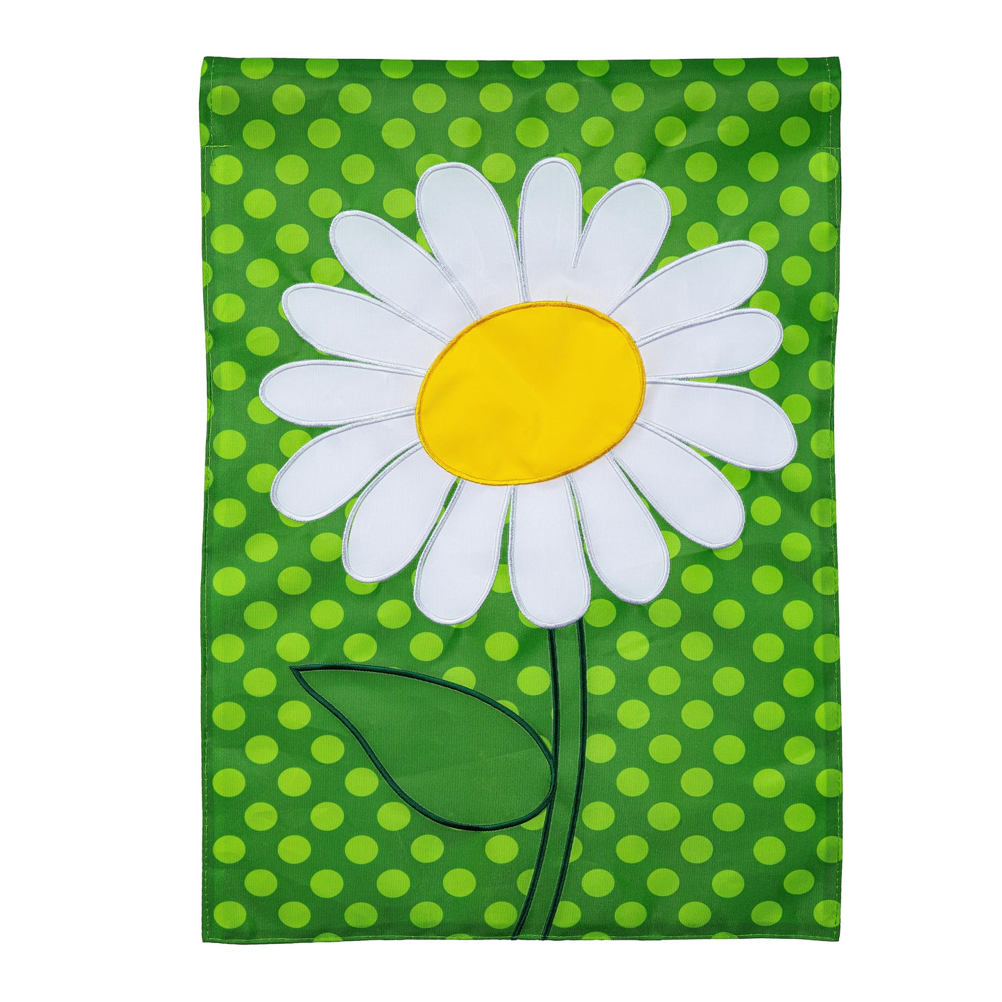 White Daisy Basic Applique Garden Flag