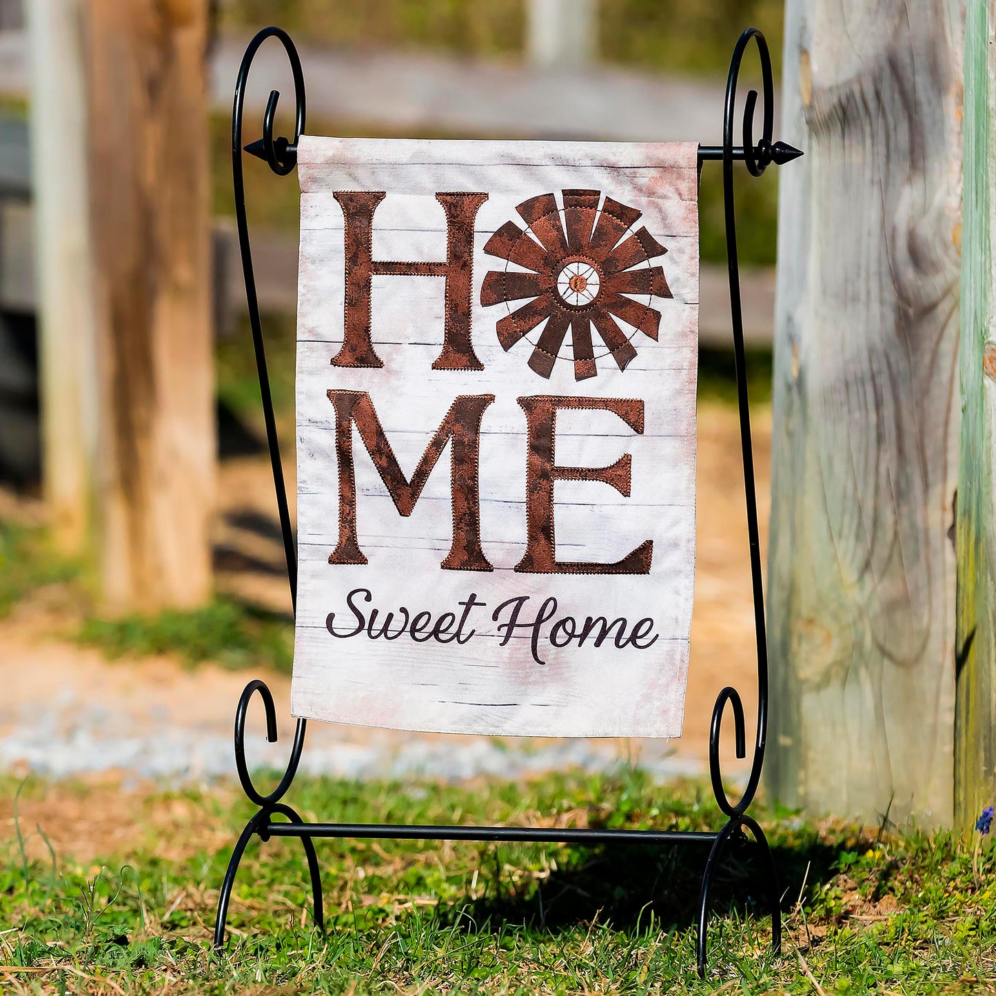 Windmill Home Sweet Home Garden Linen Flag