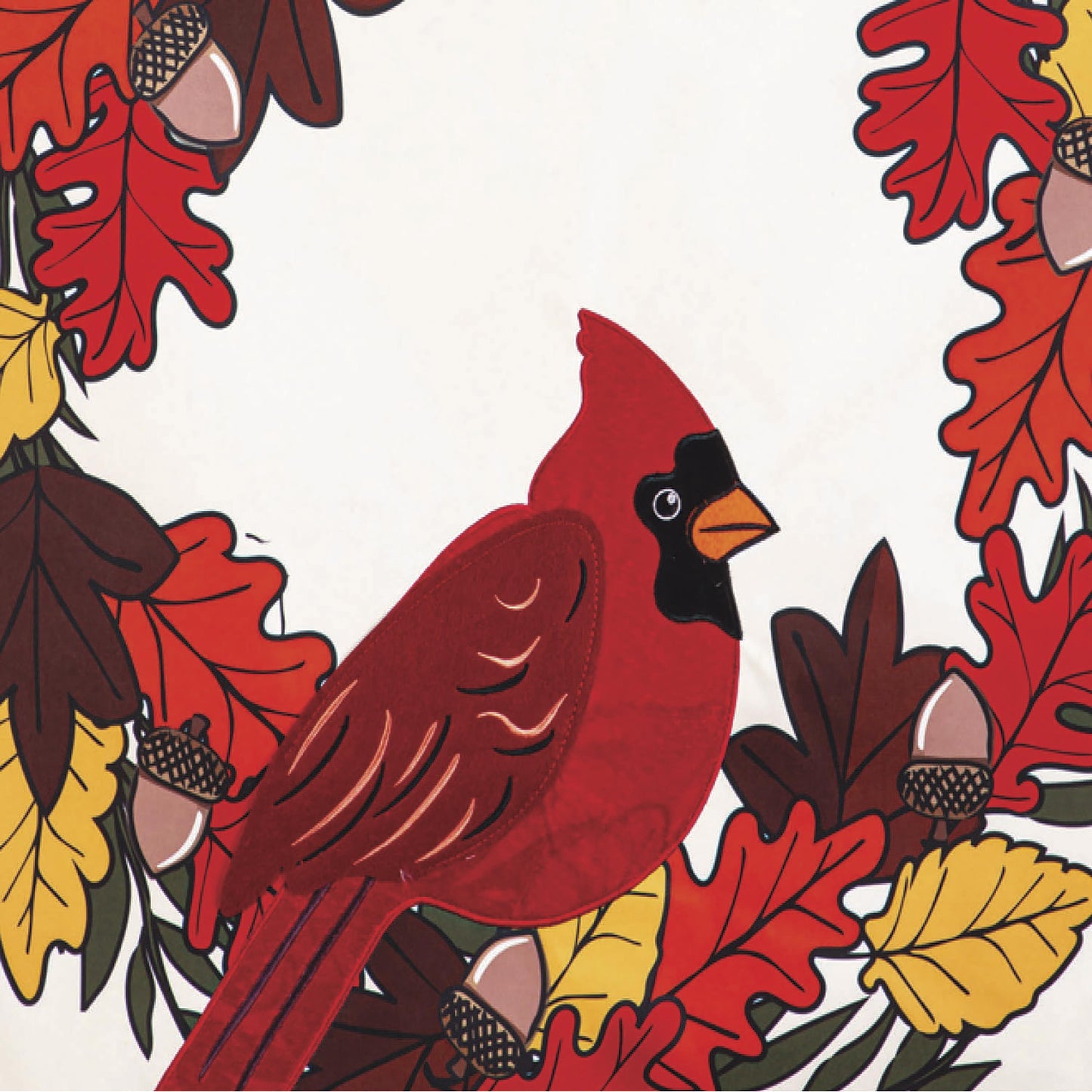 Welcome Friends & Family Cardinal Applique Garden Flag