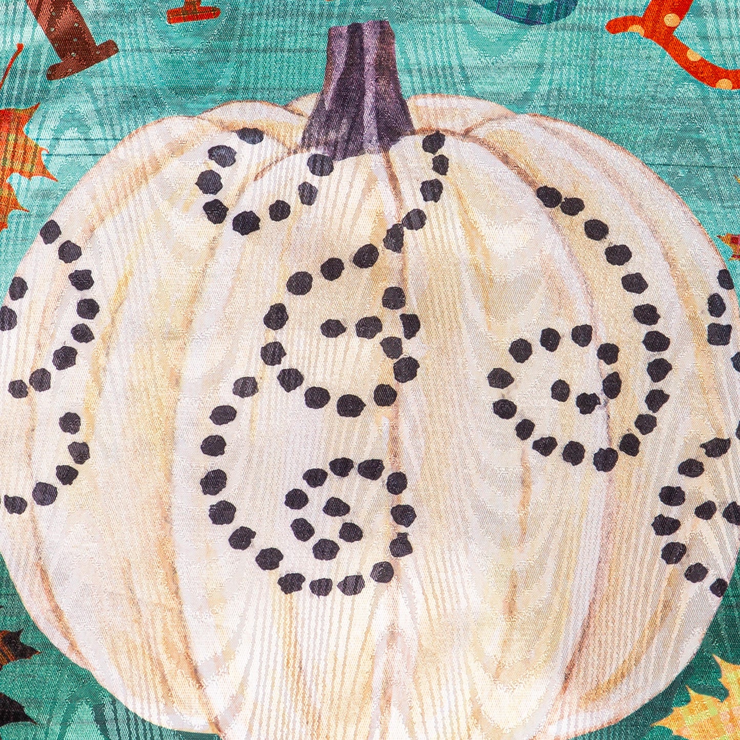 We Love Fall Most of All Moire Garden Flag