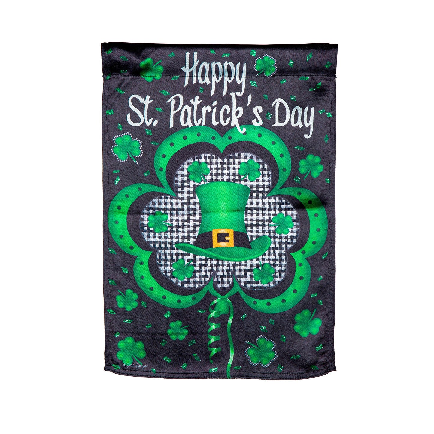 Welcome St. Pats Lustre House Flag