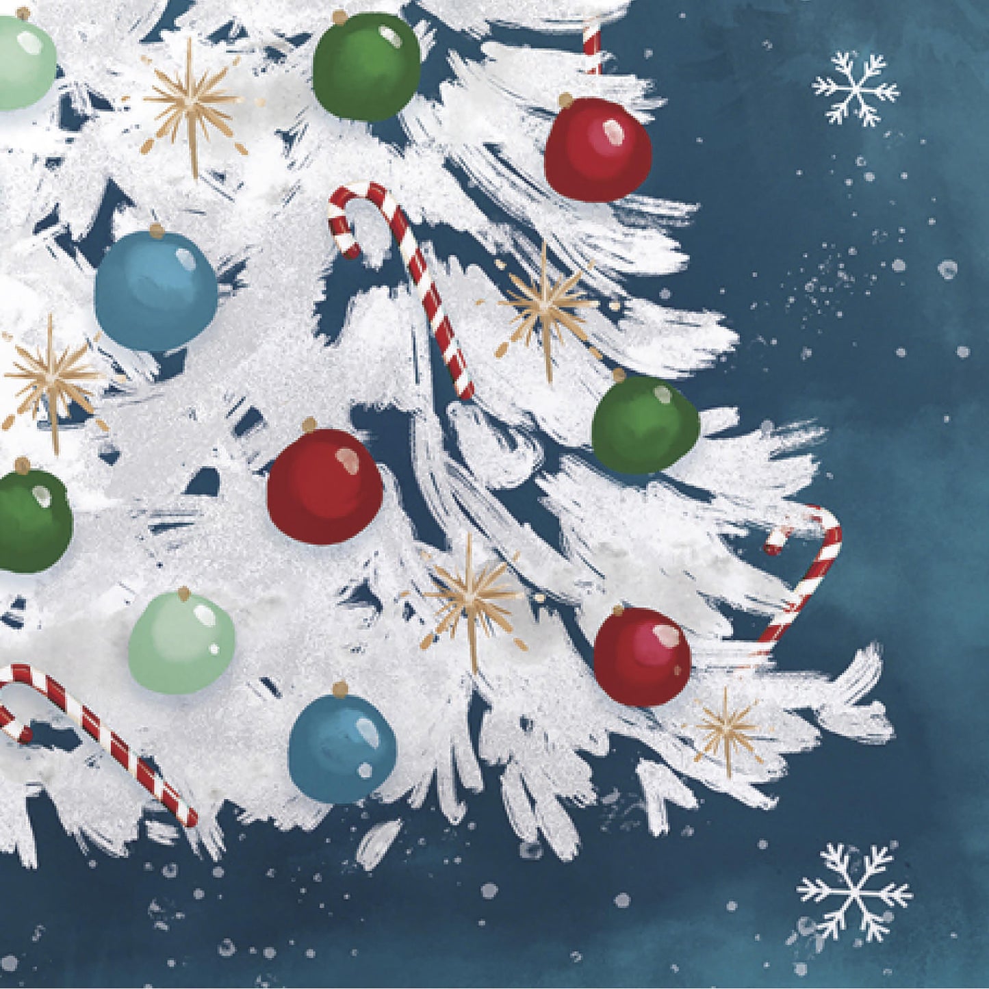 White Christmas Tree Burlap Garden Flag