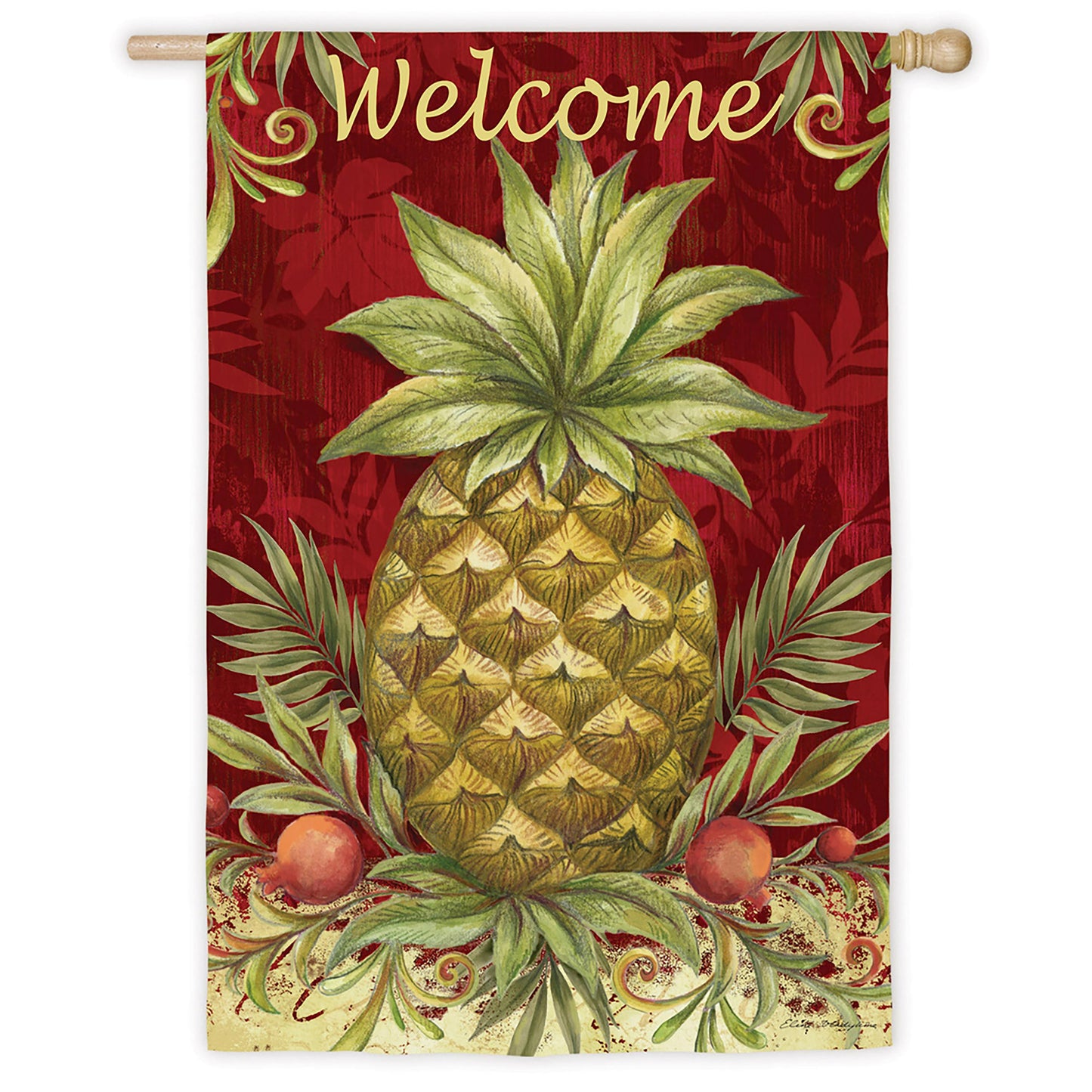 Welcome Pineapple Regular Sub Suede Flag