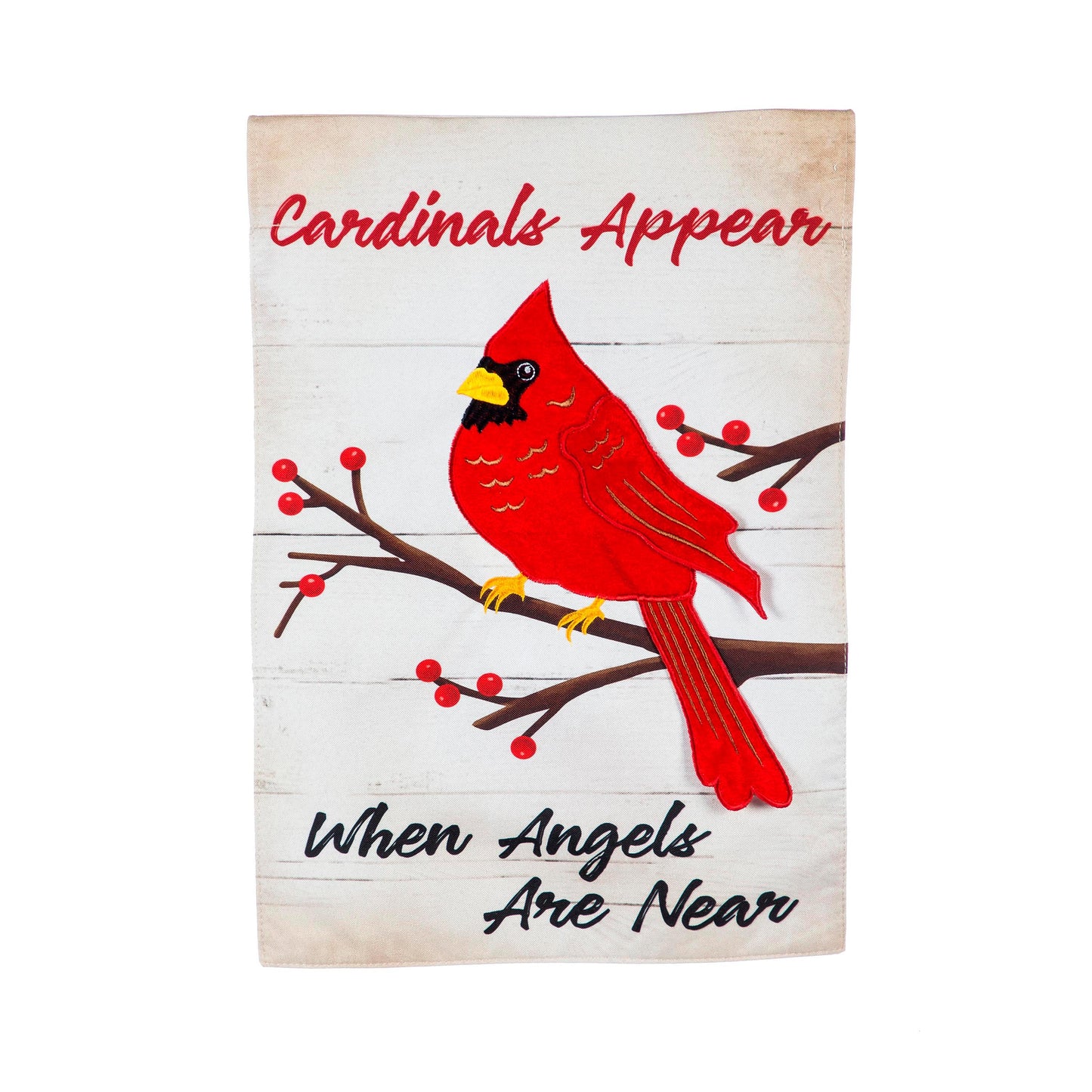 When Angels Are Near Garden Burlap Flag and Sassafras Mat Set (14L8772+438772ECM)