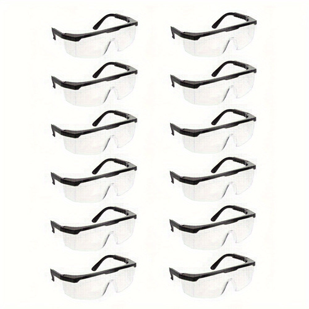 12 Pairs Glasses Clear Black Frame with Anti-Scratch Anti Fog Z87