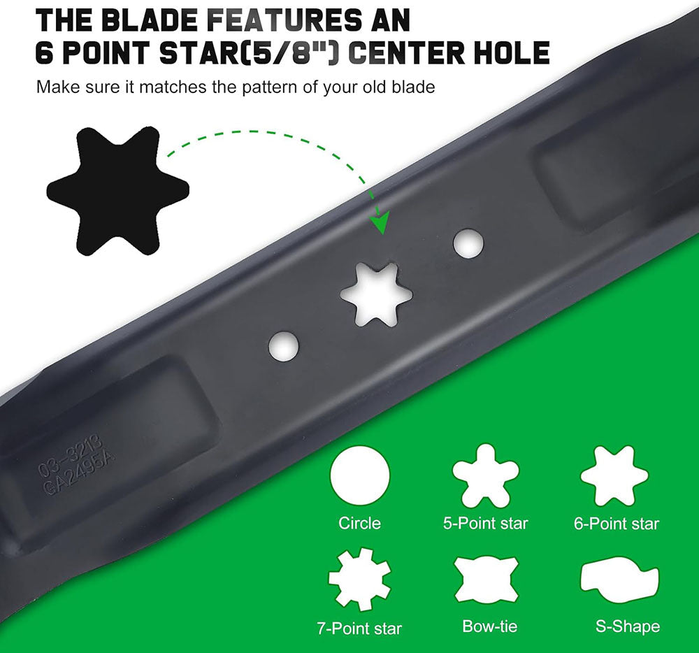 2-Pack 46 inch 942-04244A Blades for Cub Cadet LTX1045 LTX1046 XT1 XT2 LT46 RZT L46 Deck Mower Replace MTD 942-04290 742-04244 High-Lift