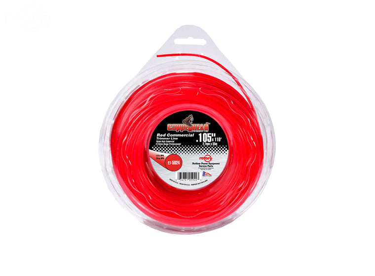 5924 Rotary Trimmer Line .105 X 1/2 Lb. Donut Red Commercial