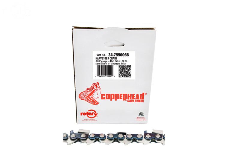 Rotary 7556066 18HX066E Fits Oregon Harvester Saw Chain Loop 66Dl .404"