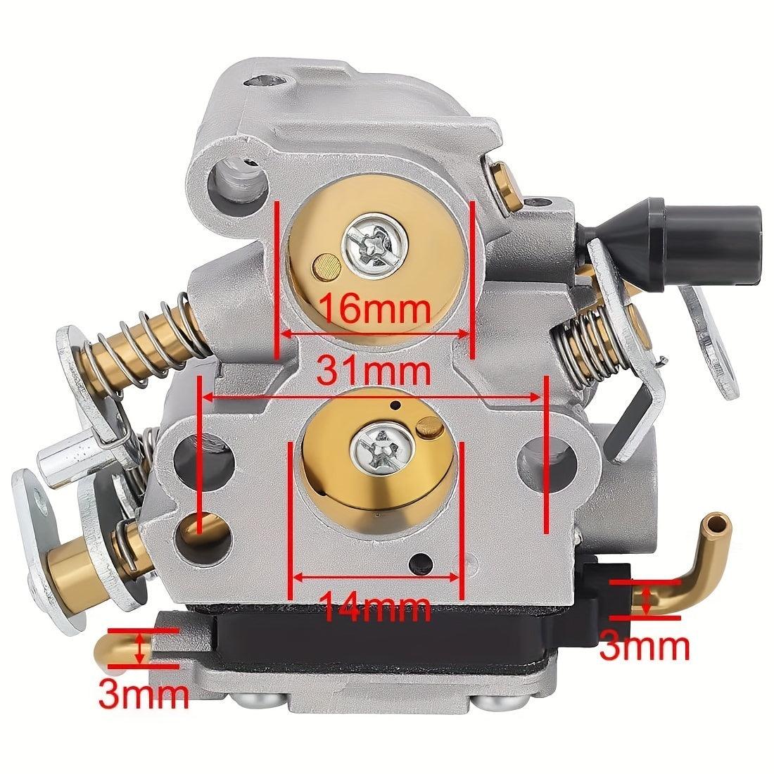 1set Hipa Carburetor Kit For Husqvarna & Jonsered Chainsaws, Fits Models 240 240E 235 235E 236 CS2234 CS2234S CS2238 CS2238S, Includes Fuel Filter, Spark Plug, Air Filter, 2pcs Fuel Lines, & Gasket