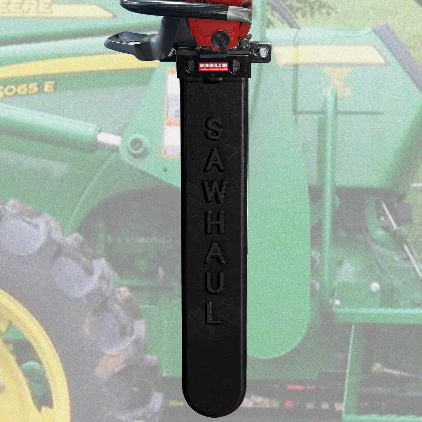 SawHaul Universal Chainsaw Carrier FIXED MOUNT for TRACTOR LOADER ARMS