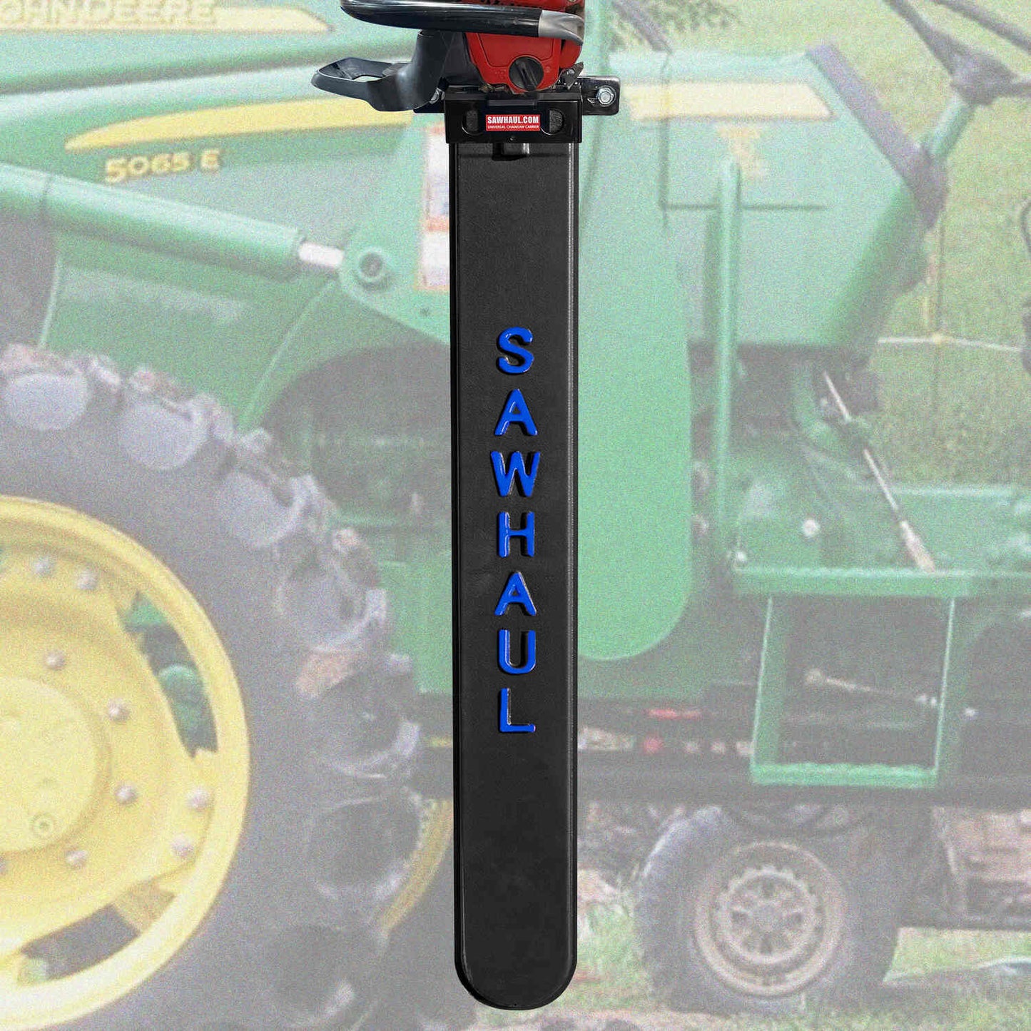 SawHaul Universal Chainsaw Carrier FIXED MOUNT for TRACTOR LOADER ARMS