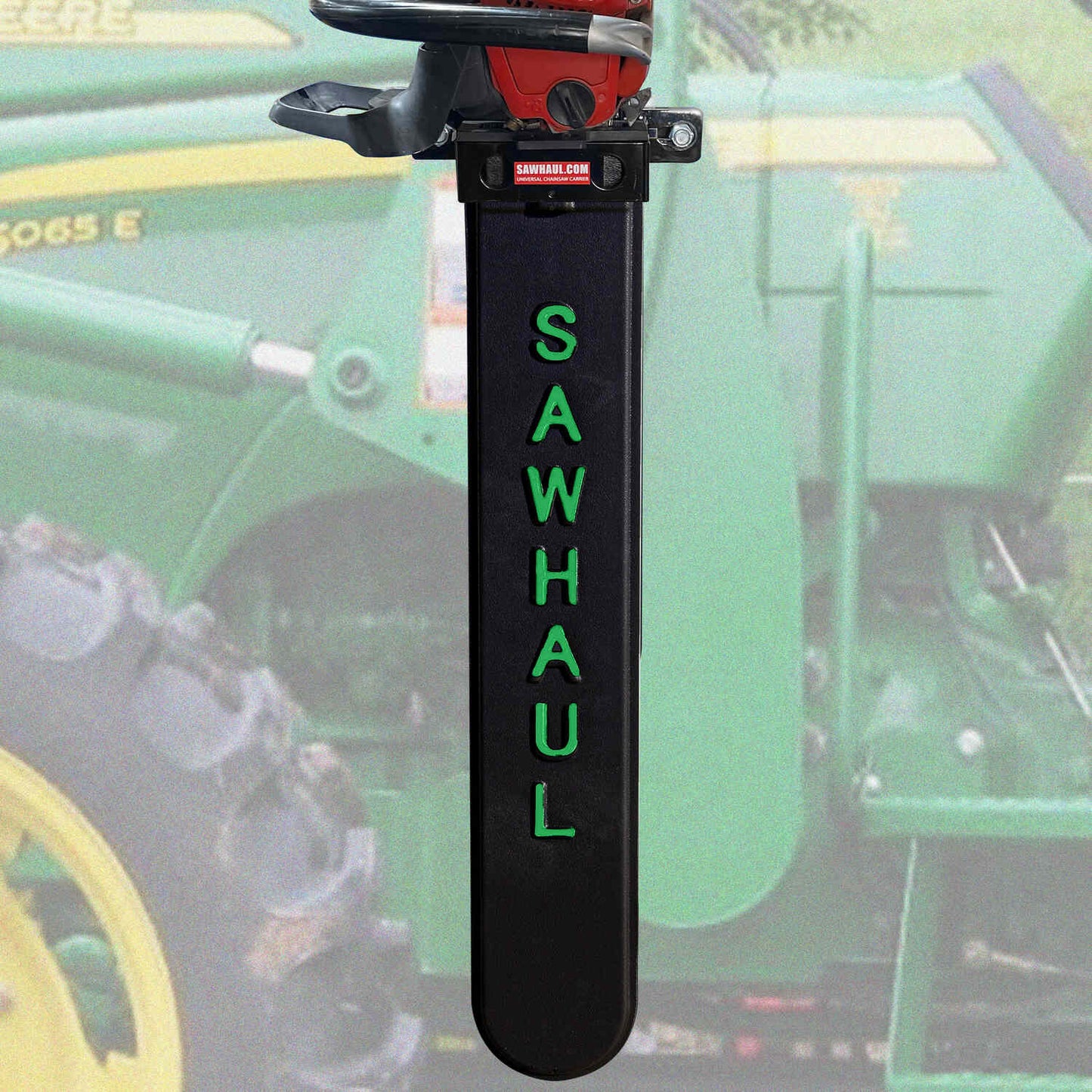SawHaul Universal Chainsaw Carrier FIXED MOUNT for TRACTOR LOADER ARMS