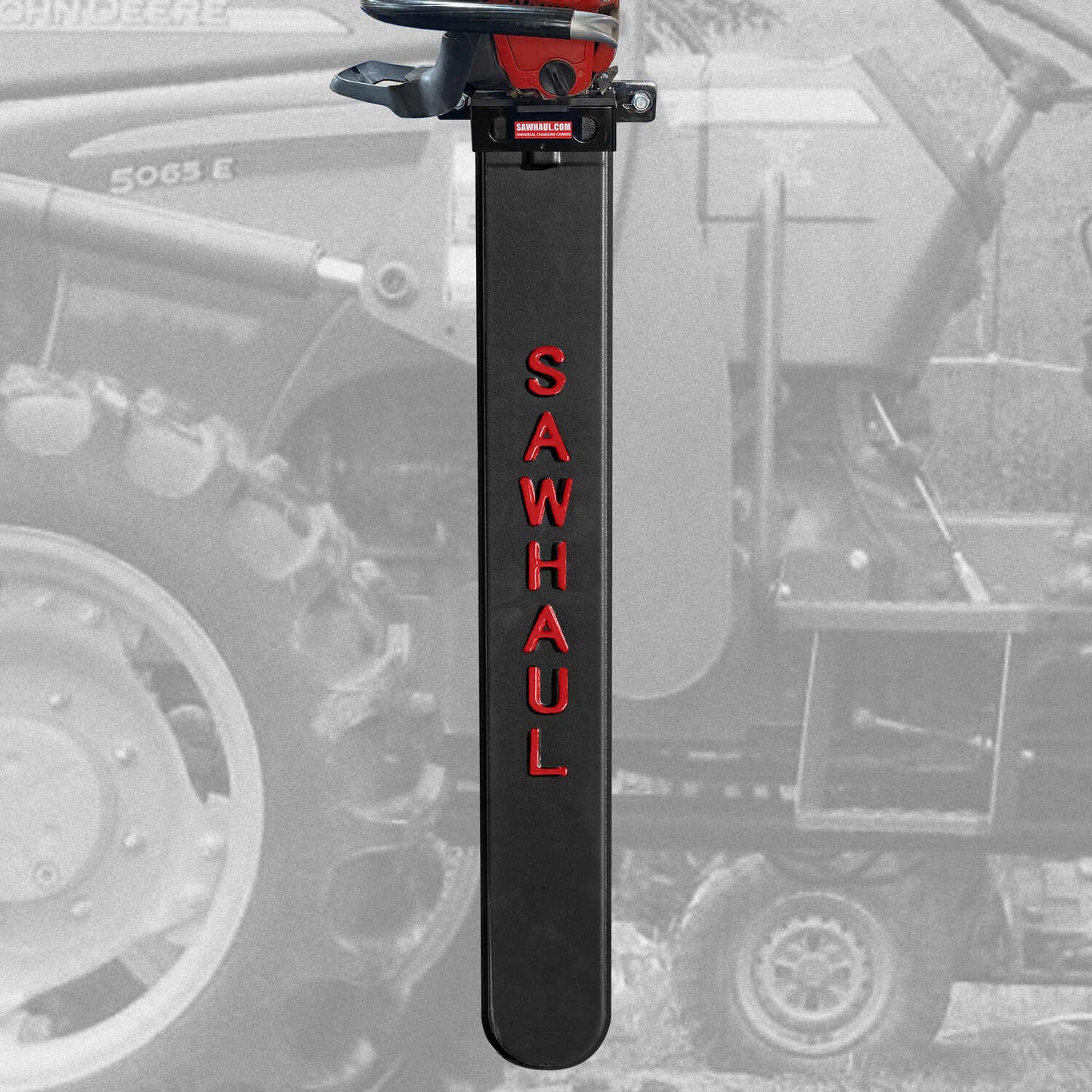 SawHaul Universal Chainsaw Carrier FIXED MOUNT for TRACTOR LOADER ARMS