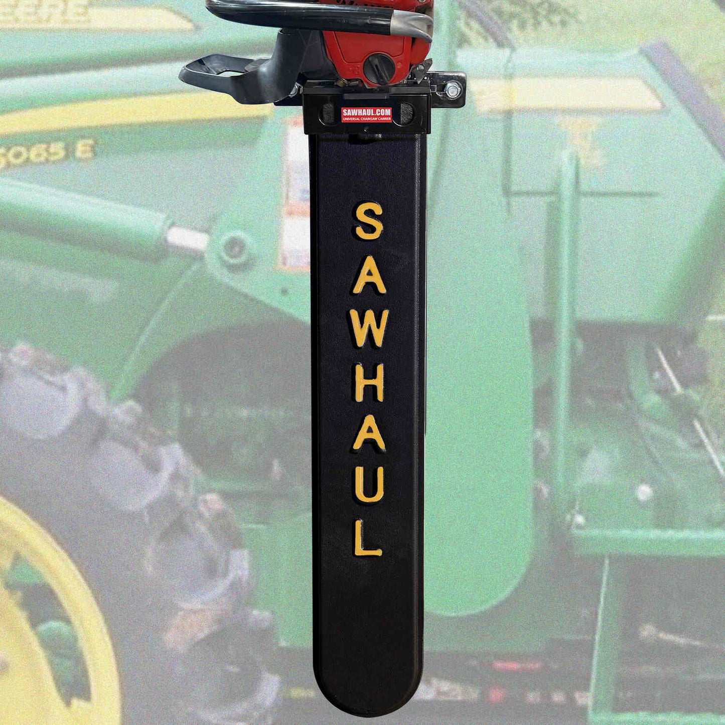 SawHaul Universal Chainsaw Carrier FIXED MOUNT for TRACTOR LOADER ARMS