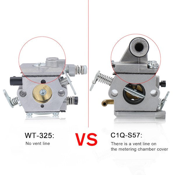 (Walbro type) Carburetor Kit For Stihl MS 170 180 180C 018 017 Chainsaw # 1130-120-0608 1130-120-0600 WT-325 WT-325A without Vent Tube Carb