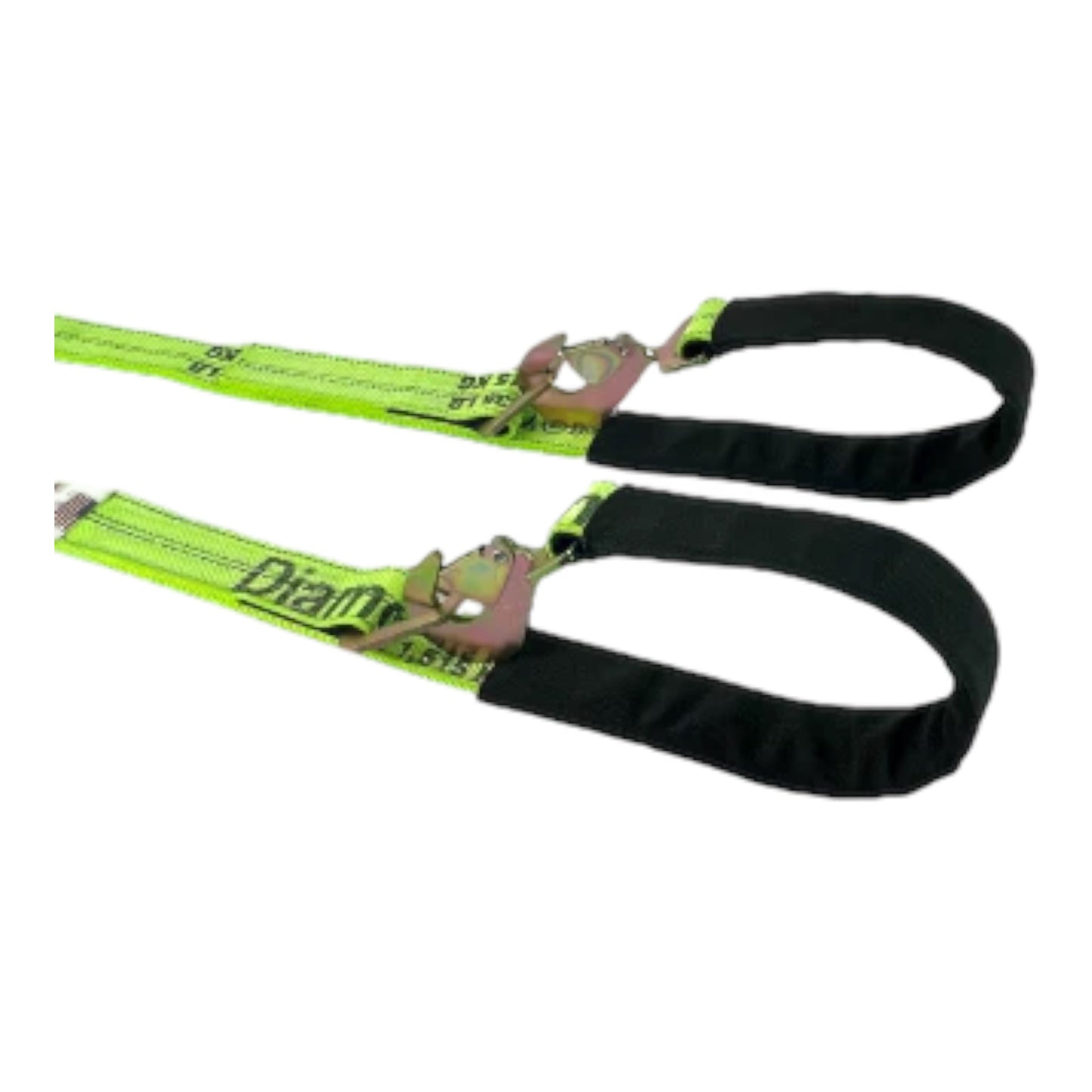 2" x 56" Tow V-Bridle Strap w/ Twisted Snap Hooks & D-Rings | DiamondWeave™