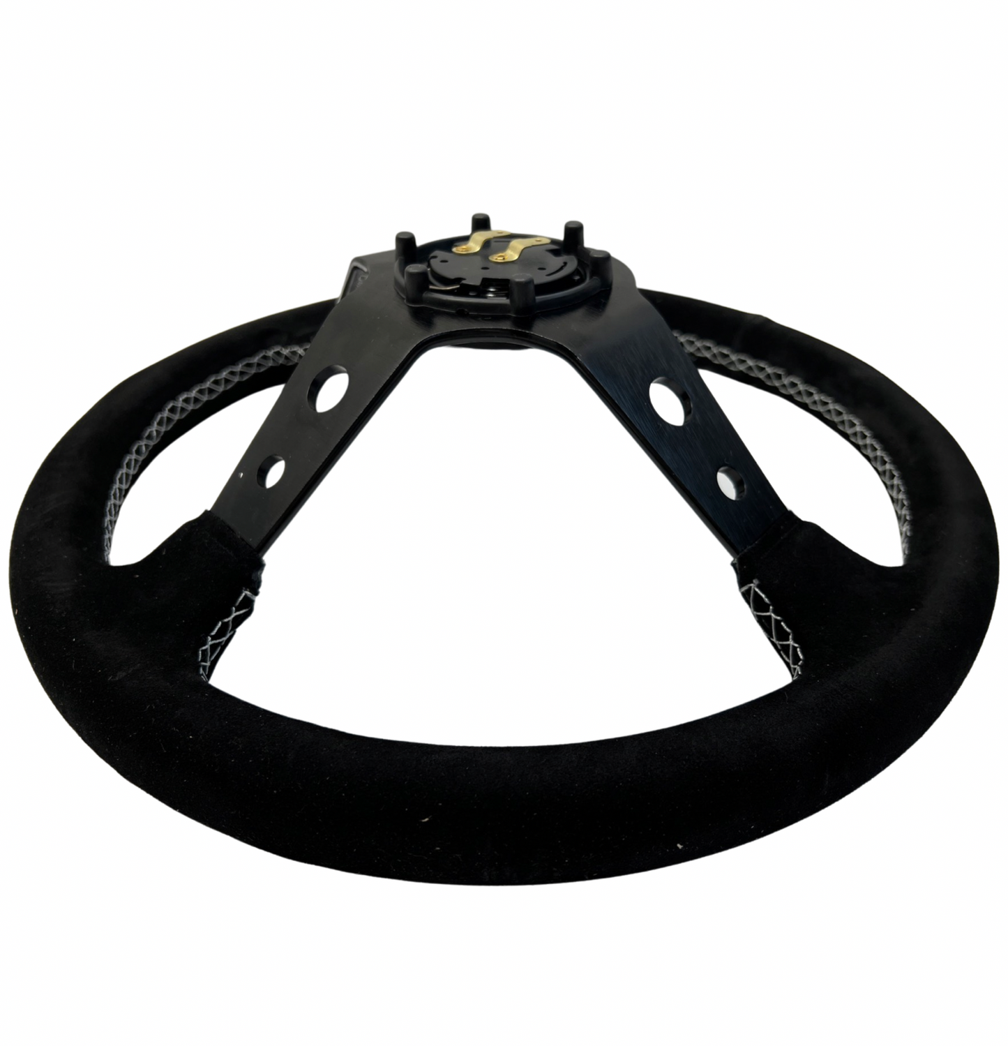 Suede Steering Wheel + Hub Adapter Kit For Subaru Impreza WRX STI Legacy Eclipse