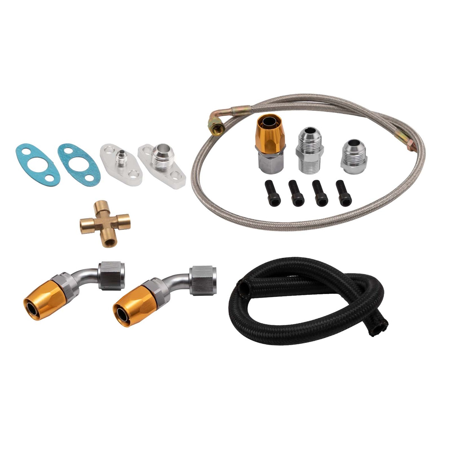 Turbo Oil Feed LineOil Drain Return Line T3 For GT35 GT30 GT3582/GT3076