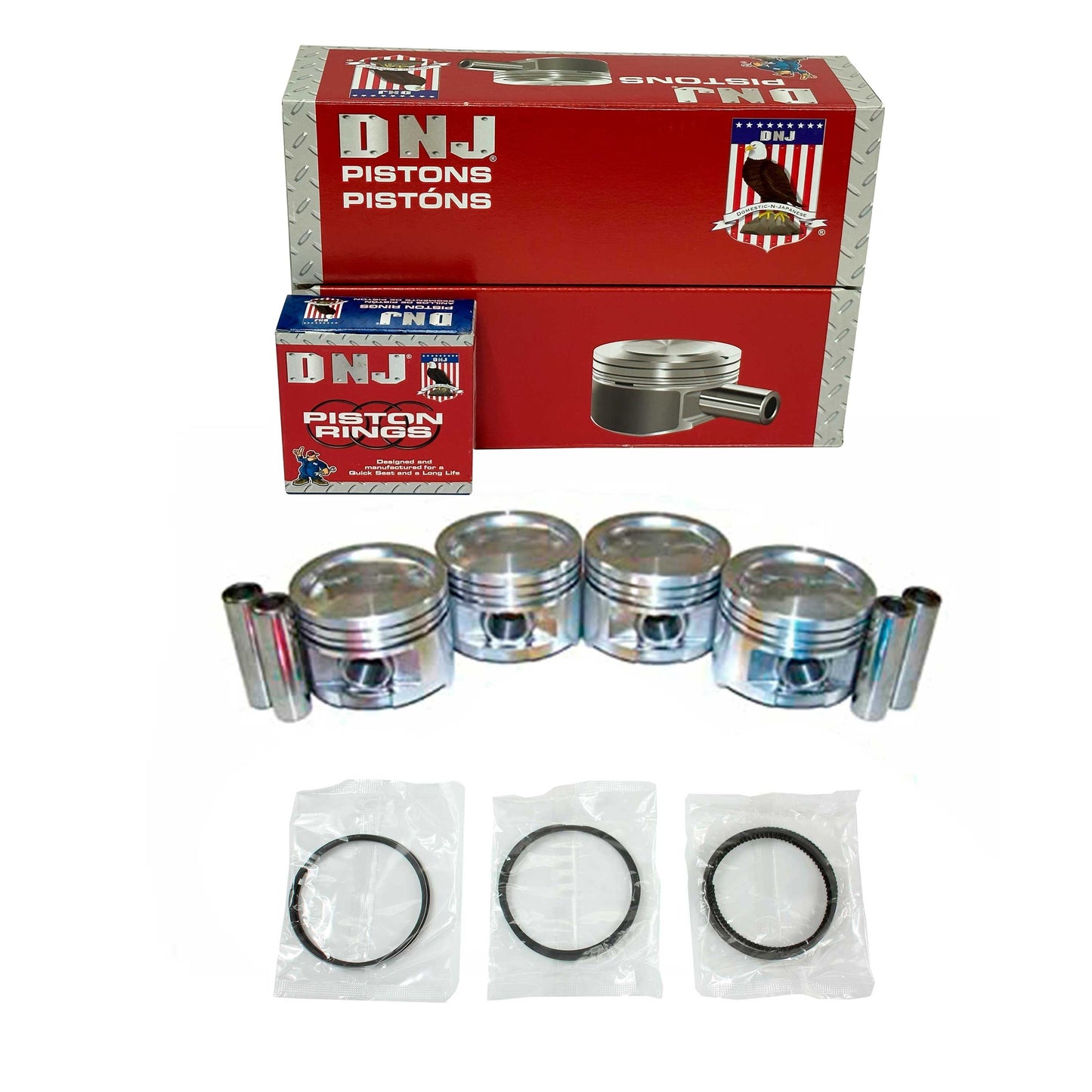 Piston and Ring Kit 1992-1996 Ford 1.9L L4