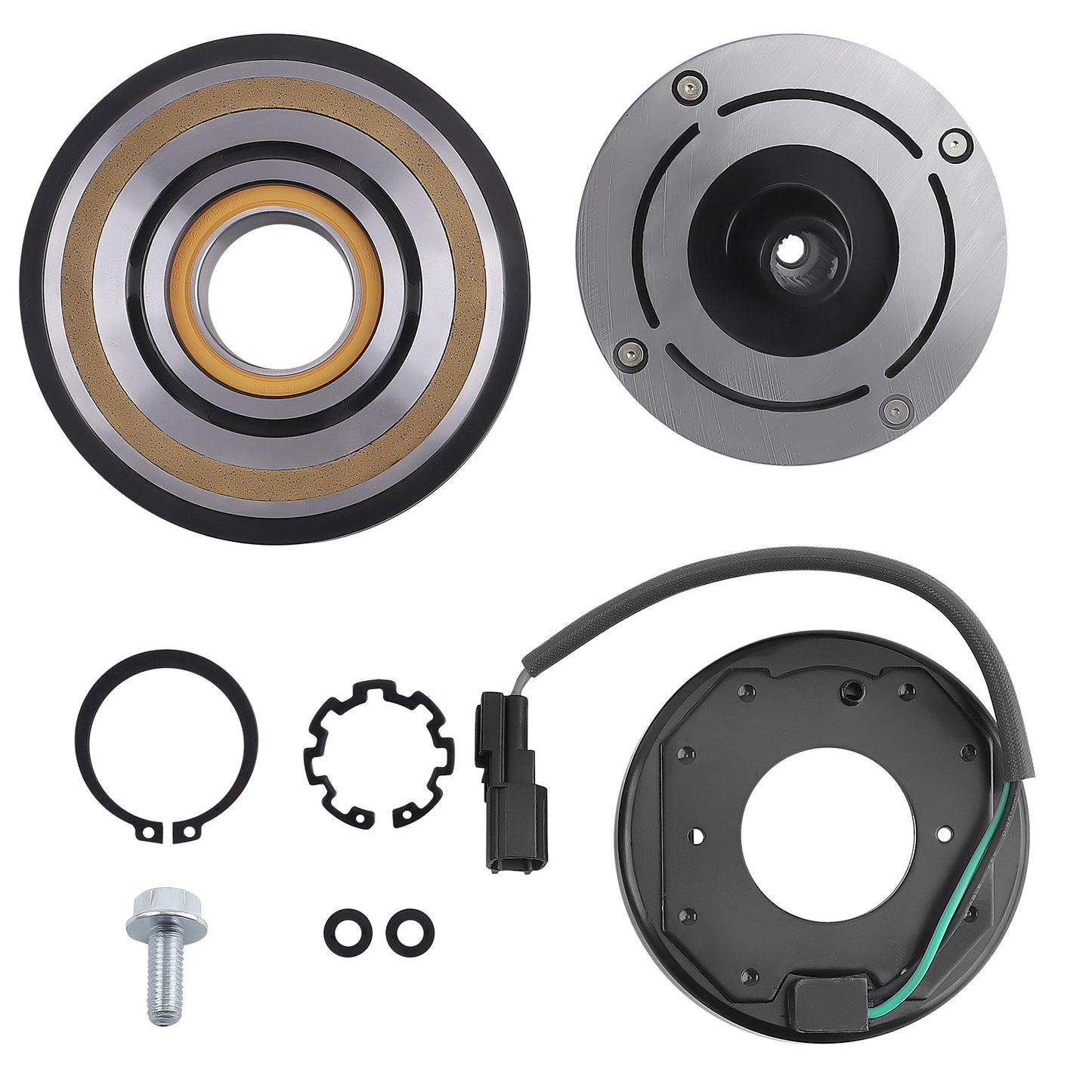 Compatible For AC Compressor Clutch Kit ForFord Police Interceptor 3.5 Liter 2013-2015 YCC358