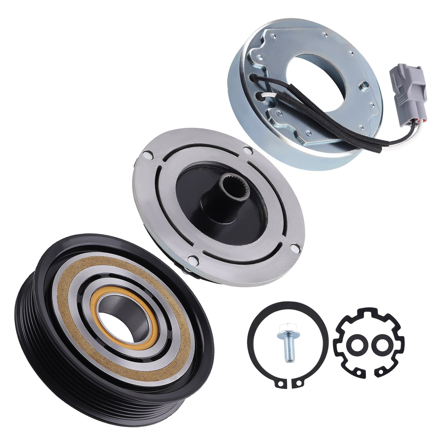 A/C Compressor Clutch Kit compatible For RAM 1500 3.65.7 Liter Engine 14-18 68140664AC