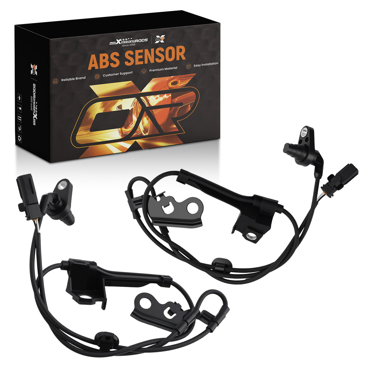 2 Piece ABS Speed Sensor compatible for Toyota Corolla 09-18 V70720276 Front Left Right